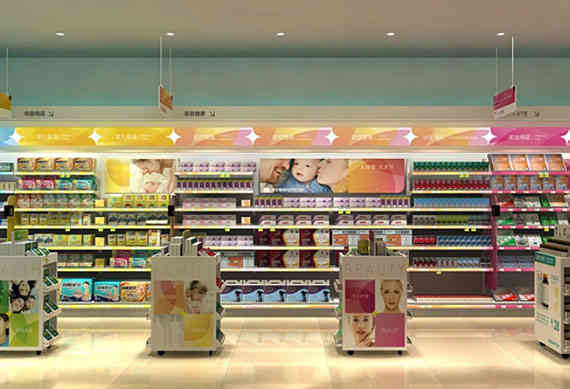 廣州展廳設計公司海王星辰終端形象藥店裝修設計